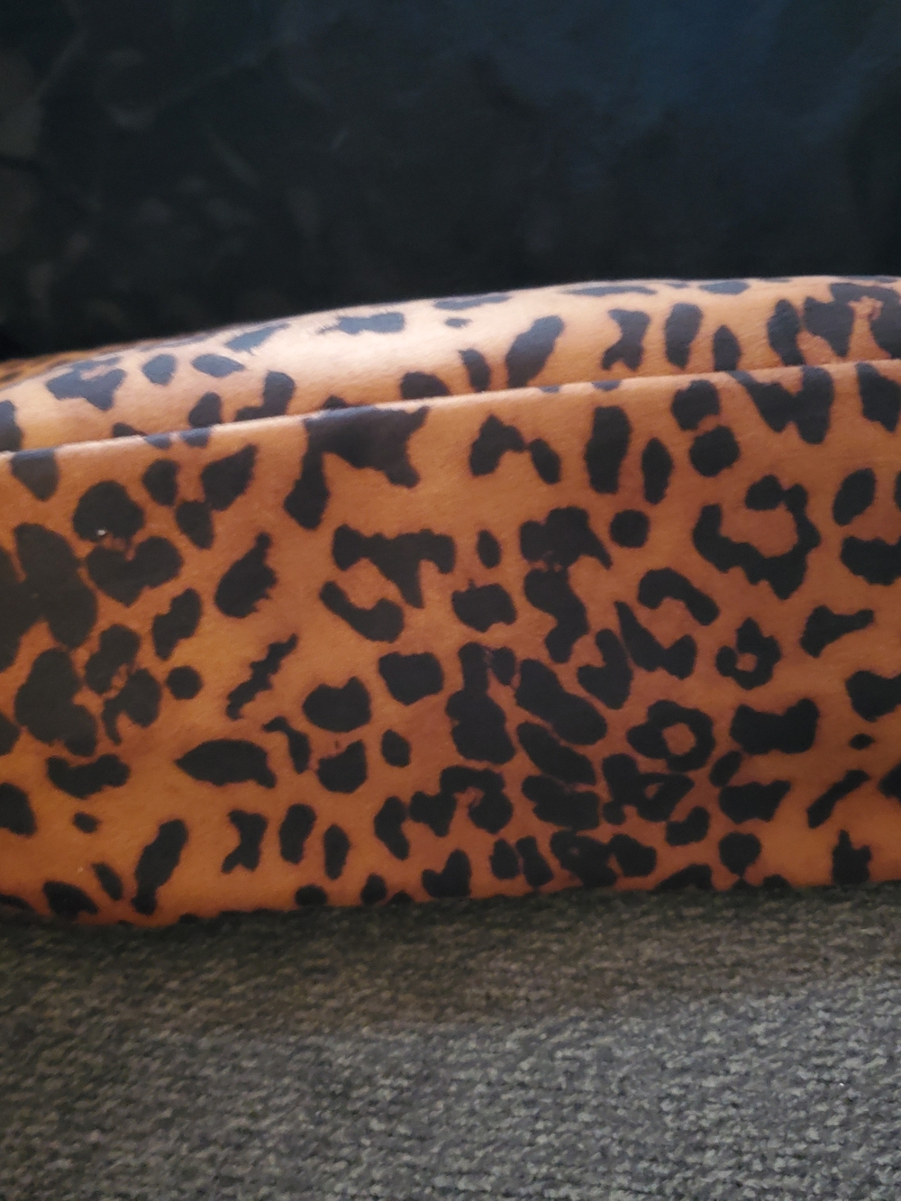 Nine West Leopard Print Zip Pouch - Brown & Black - Picture 5 of 6